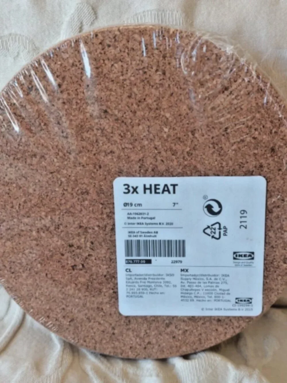 HEAT 870.777.00 Trivet, cork, 7 